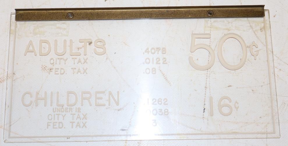 Adults & Children Plastic Backlit Price Sign: 9.5" x 4.75"