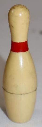 Bowling Pin Shaped Refillable Lighter: 3" x .75" marked KEM Inc.