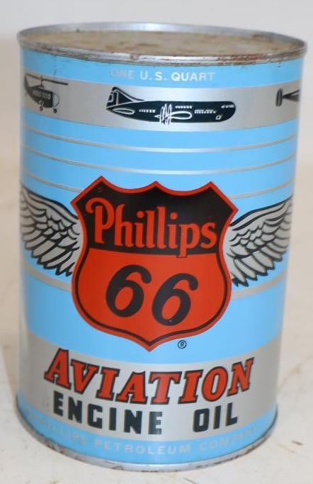 Phillips 66 Aviation Metal One Quart Oil Can (1 of 5)