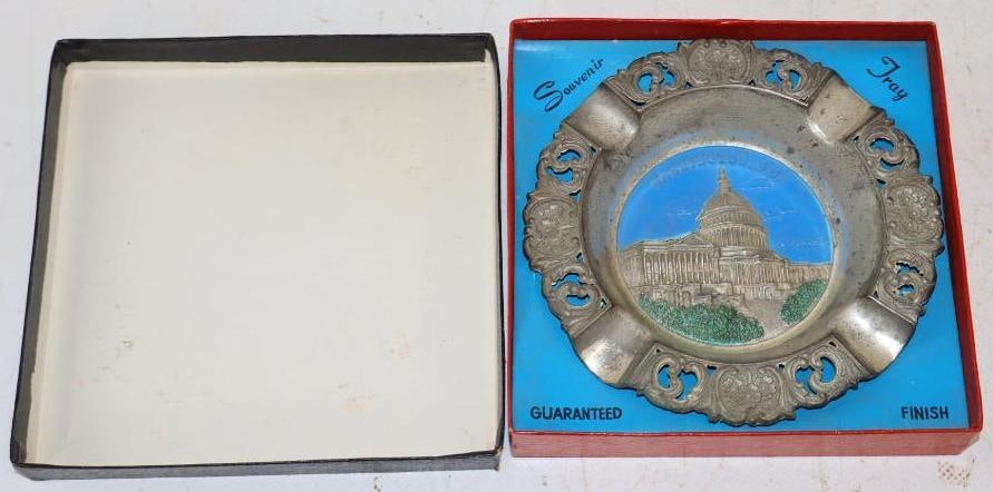 Ornate Washington DC Souvenir Ash Tray in Original Box (1 of 3)