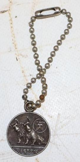 Texaco 'Listen' Keychain Tag: 1" x 1"