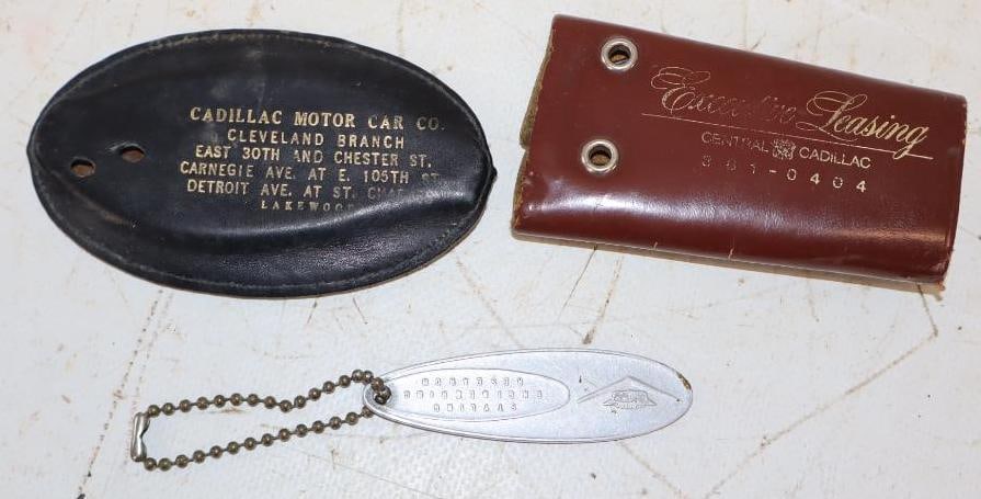Group of 3 Cadillac Advertising Keychains & Coin Purse (1 of 2)