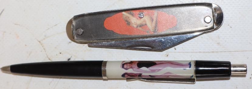 Group of 2 Risque Pen & Pocket Knife (1 of 2)