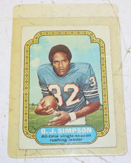 1974 Topps OJ Simpson Record Breaker Football Card (1 of 2)