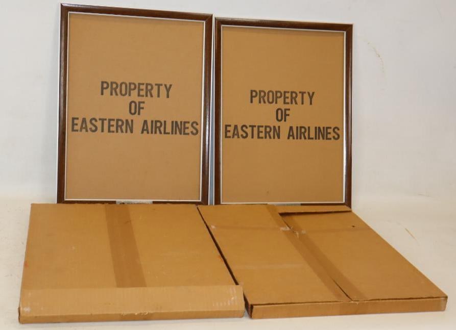 Group of 2 Eastern Airlines Metal Advertisement Frames in Original Boxes (1 of 4)