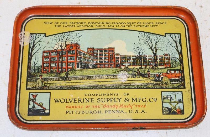 1920s Wolverine Supply & MFG Co. Advertising Tray: 6.6x4.5