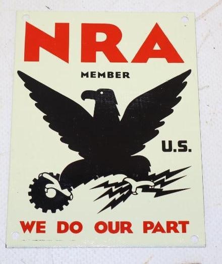 NRA Member "We do Our Parts" Advertising Sign (1 of 2)