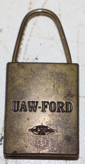 Brass Ford Union Lockout Tag: 1.25x2.5