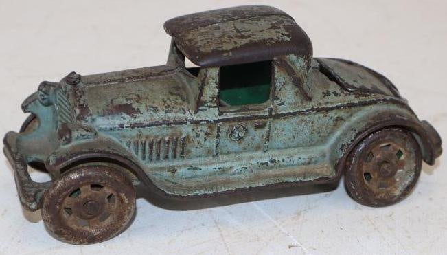 1920s Style Cast-Iron Touring Coop Toy Car: 2x6x2.5