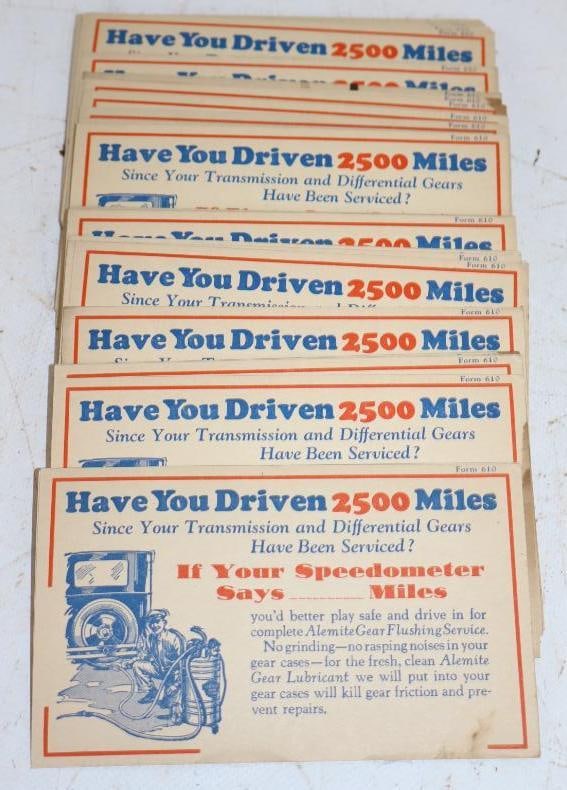 1920s Group of 77 Alemite Reminder Post Cards: 5.5x3.25 Each