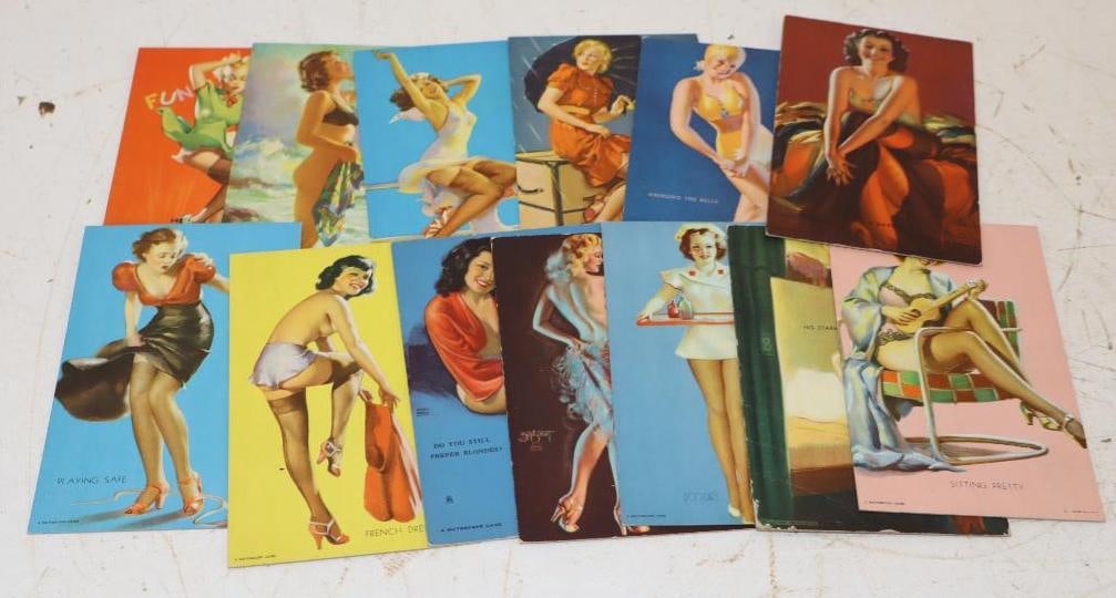 1940s Group of 13 Risque Mutoscope Cards (1 of 4)