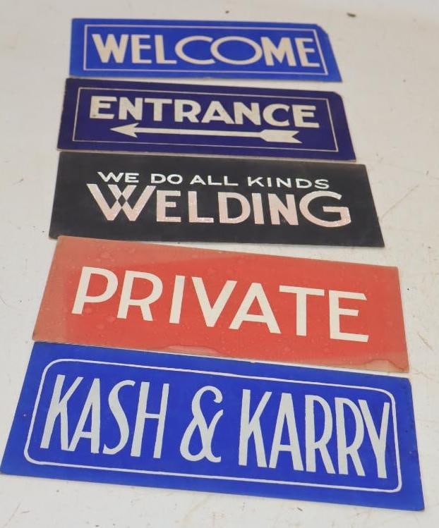 Group of 5 Vintage Retail Store Cardstock Signs (1 of 5)