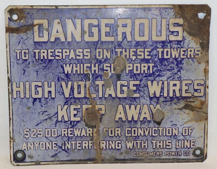 SSP Dangerous High Voltage Wires Warning Sign (1 of 2)