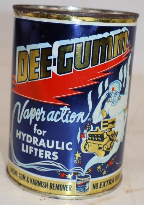 Dee-Gumm Graphic One Quart Metal Oil Can: Empty. 32oz