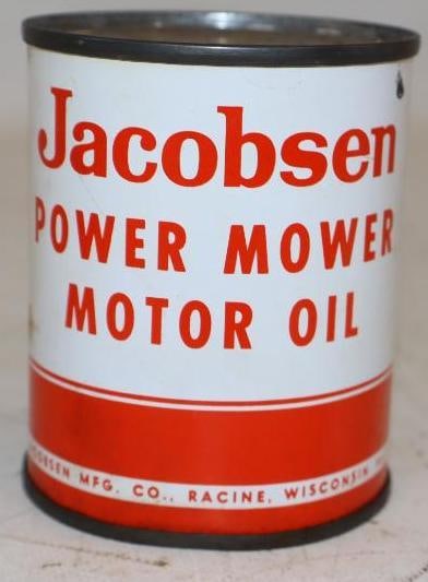 Jacobson Power Mower Half Pint Two Cycle Metal Oil Can: Full. 8oz