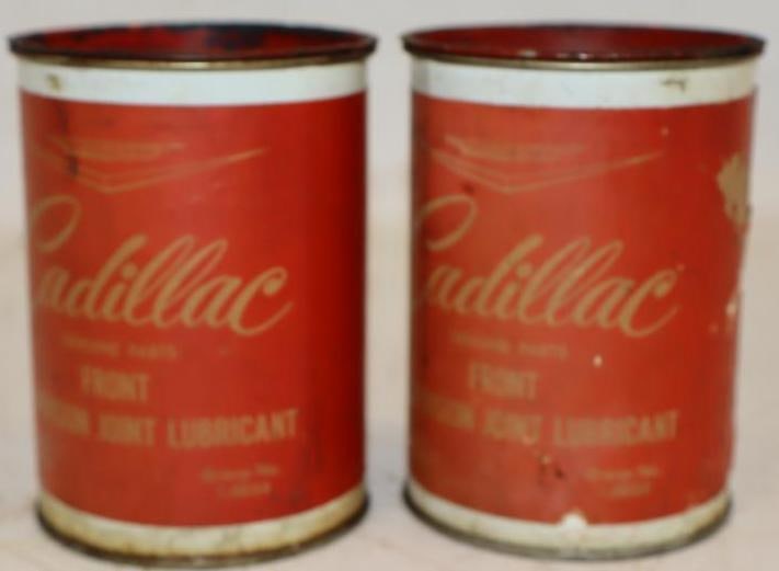 Group of 2 Cadillac Front Suspension Joint One Pound Grease Cans (1 of 2)