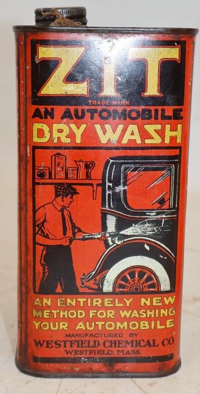 Zit Dry Automobile Wash Graphic Advertising Can: 3.75" x 2.25" x 7.5"