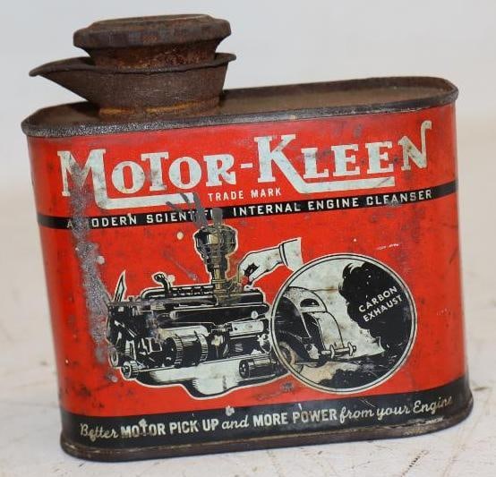 Motor-Kleen Graphic Engine Cleaner Advertising Oil Can (1 of 2)