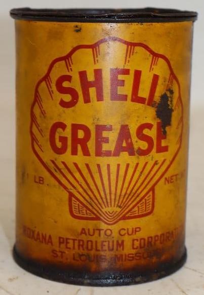 Shell Roxana One Pound Grease Can (1 of 2)