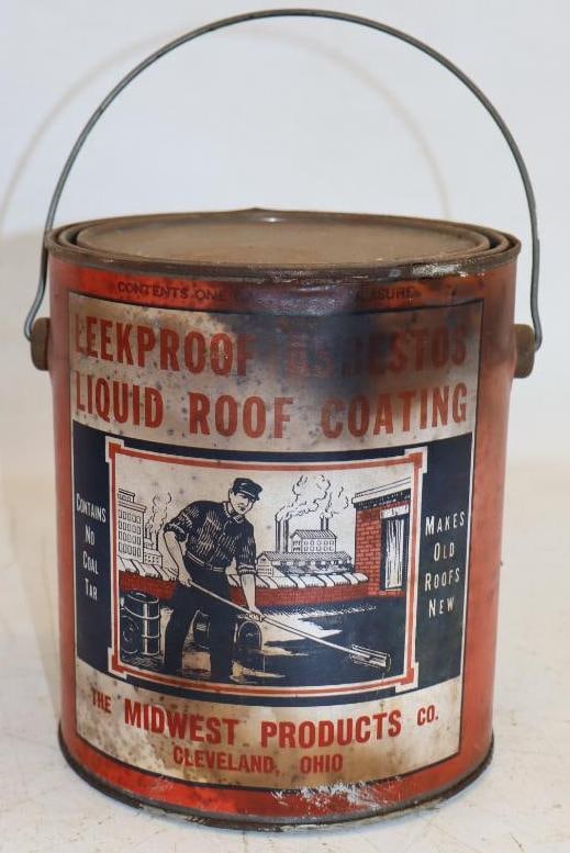 Mid West Products Leek Proof Asbestos Roof Coating Graphic One Gallon Can: 6.5" x 6.5" x 7"