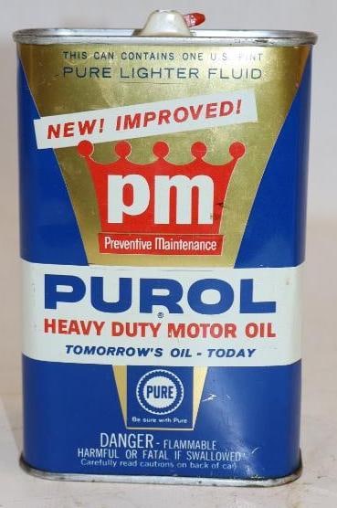 Purol One Pint Lighter Fluid Can (1 of 2)