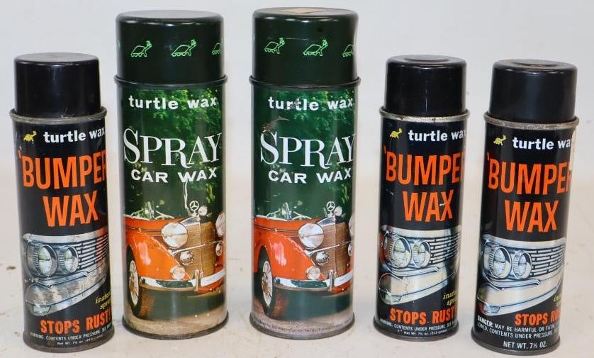 Group of 5 Turtle Wax Graphic Bumper, and Car Wax Spray Cans (1 of 2)