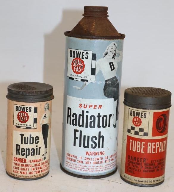 Group of 3 Bow's Fast Seal Radiator Flush, and Tube Repair Cans (1 of 2)