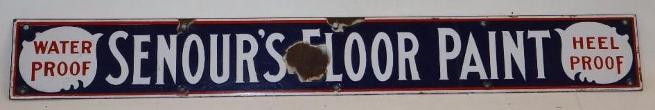 Senour's Floor Paint SSP Advertising Sign: 32" x 4"