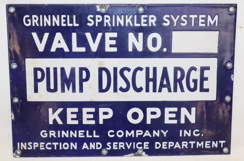 Grinell Sprinkler System Pump Discharge SSP Warning Sign (1 of 2)