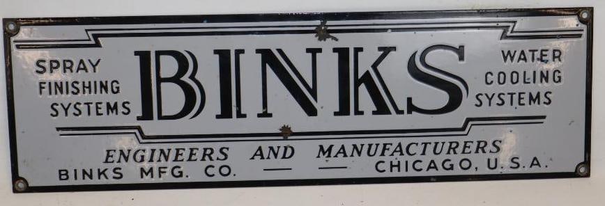 Binks SSP Automotive Advertising Sign: 25" x 7.5"