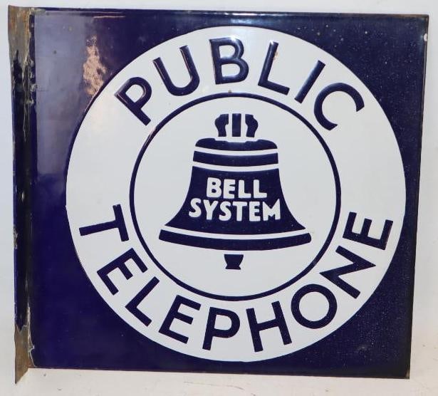 Bell System Public Telephone DSP Flange Sign (1 of 3)