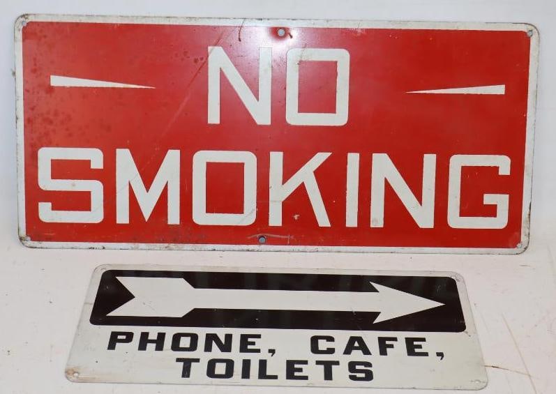 Group of 2 SST No Smoking & Toilets Directional Signs (1 of 4)