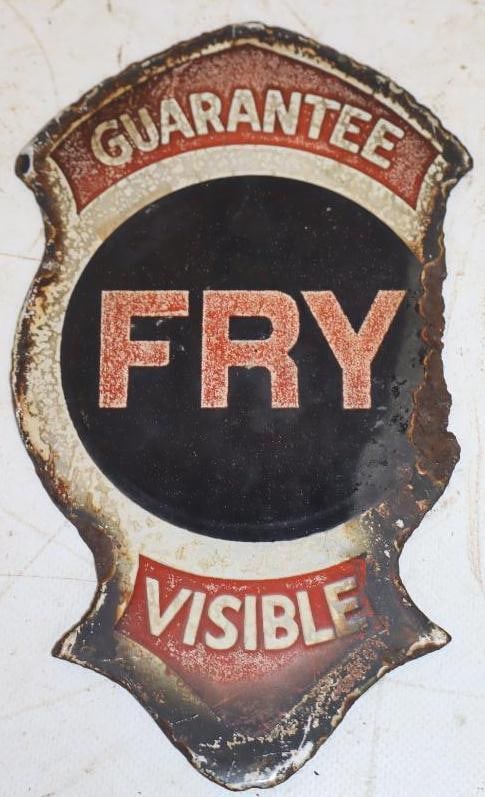 DSP Fry Guarantee Visible Gravity Fed Gas Pump Sign (1 of 2)