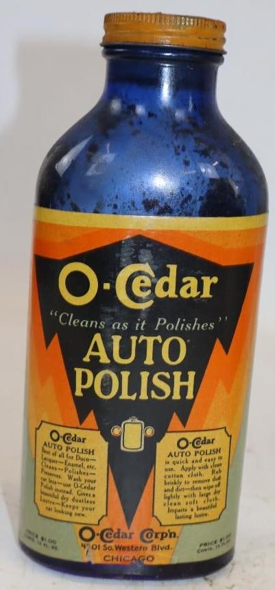 O-Cedar Blue Auto Polish Bottle (1 of 2)