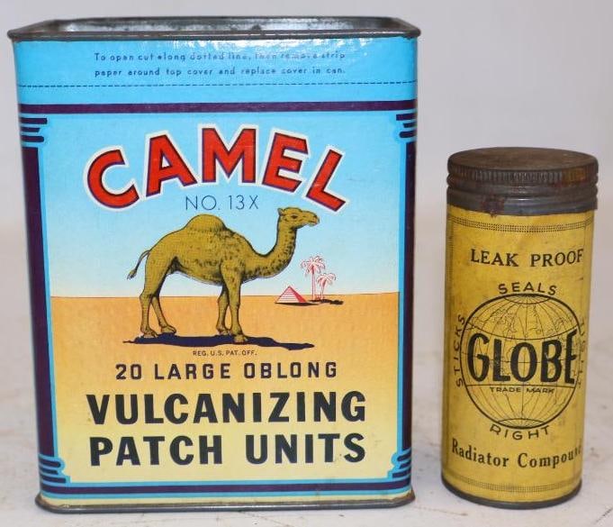 Group of 2 Camel & Glove Volcanizing Patch Kit & Radiator Sealer Cans (1 of 2)