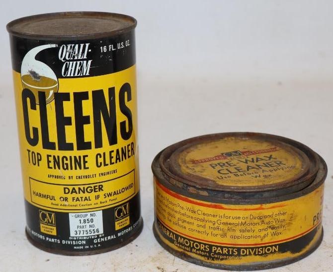 Group of 2 GM Approved Accessories Pre Wax Cleaner & Cleens Auto Cans (1 of 3)