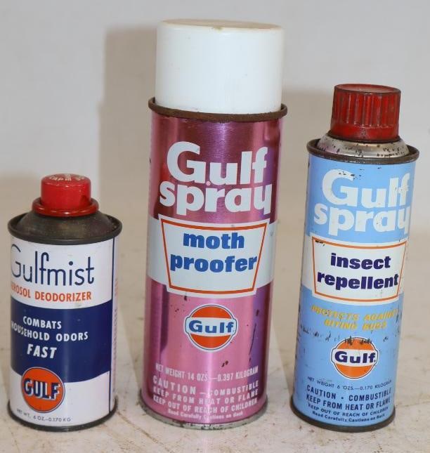 Group of 3 Gulf Moth, Insect, & Household Odor Aerosol Cans (1 of 2)