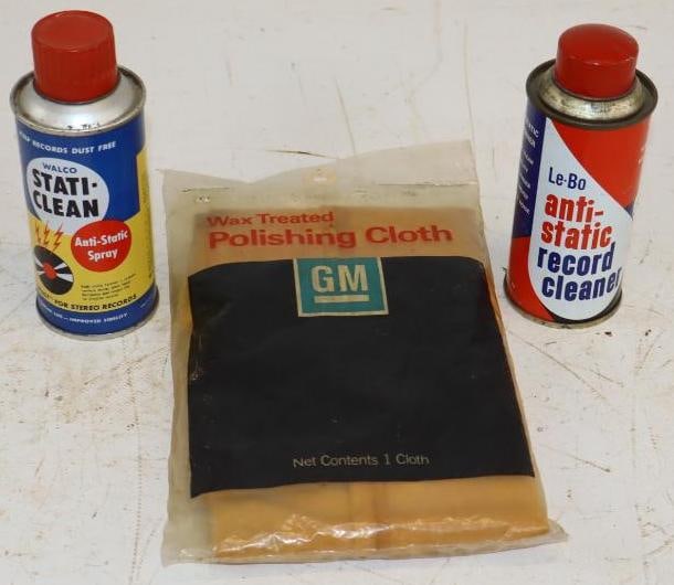 Group of 2 Walco & Le-Bo Anti Static Record Cleaner Spray Cans (1 of 3)