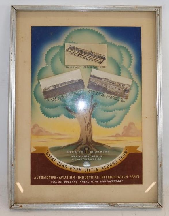 The Weather Head Company Framed Company Tree Advertisement: 17" x 22.5" x 1.5"