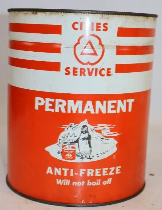 Cities Service Permanent Antifreeze 1 Gallon Can with Penguin (1 of 3)