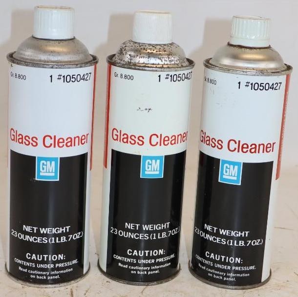 Group of 3 GM 1960's Glass Cleaner Aerosol Cans (1 of 2)