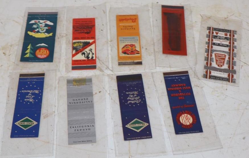 Group of 9 Railroad Advertising Matchbooks (1 of 6)