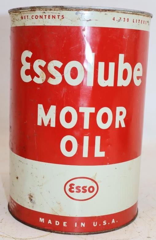 Esso Essolube Metal 5 Quart Oil Can (1 of 3)