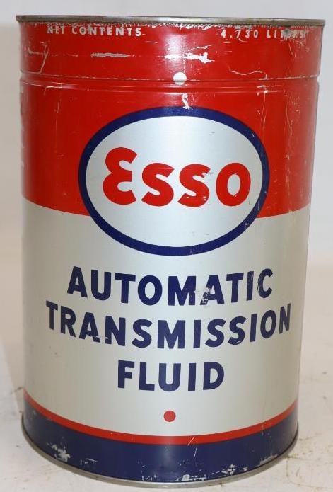 Esso Atf Metal 5 Quart Oil Can (1 of 2)
