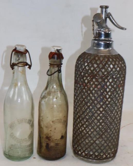 Group of 3 Rice Bottling Company & Glass Seltzer Bottles (1 of 4)