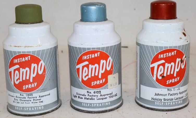 Group of 3 Instant Tempo Spray Paint Cans: 12 oz each
