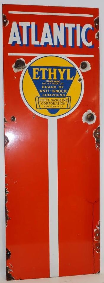 Atlantic Refining with Ethyl Porcelain Gas Pump Plate (1 of 5)