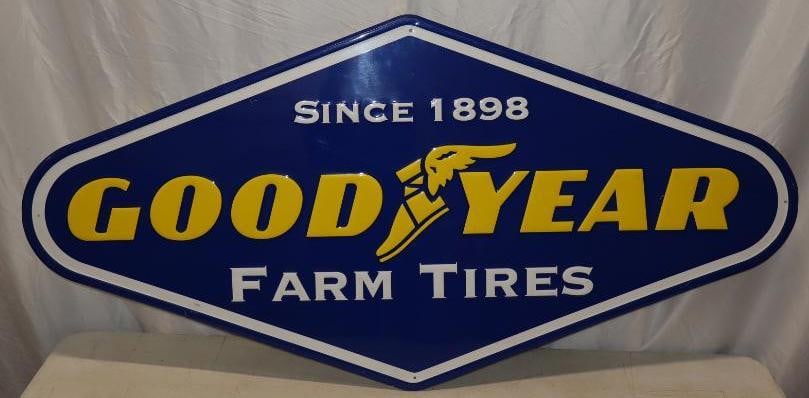 SST Embossed Goodyear Farm Tires Reproduction Advertising Sign (1 of 6)