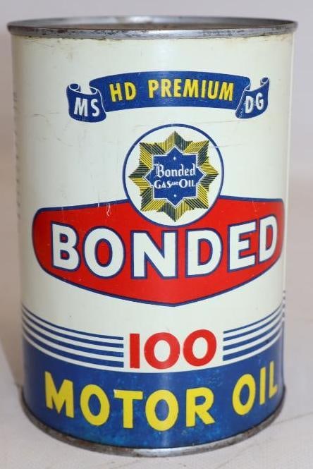 Bonded 100 Metal 1 Quart Oil Can (1 of 2)