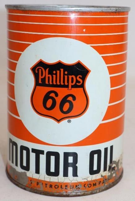 Phillips 66 Metal 1 Quart Oil Can (1 of 3)